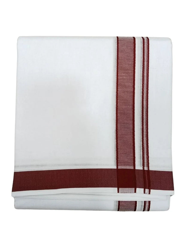 Men Pure Cotton 1 Inch Thillana Panchakacham Dhoti- 10x6