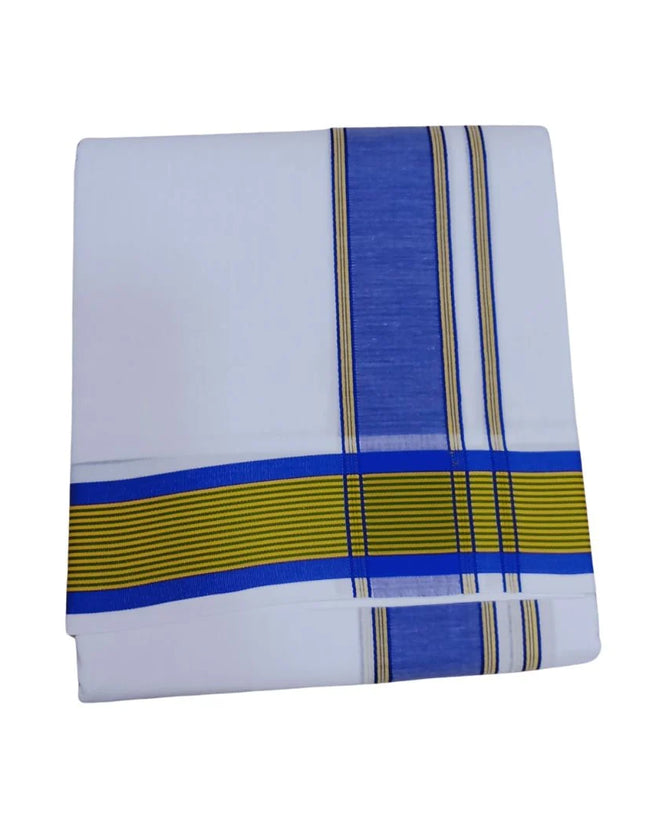 Men Pure Cotton 2INCH Fancy Panchakacham Dhoti- 10x6