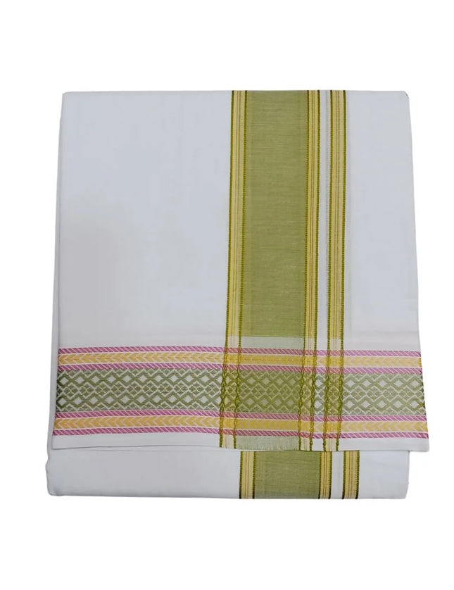 Men Pure Cotton 2 Inch Center Pet Panchakacham Dhoti-9x5