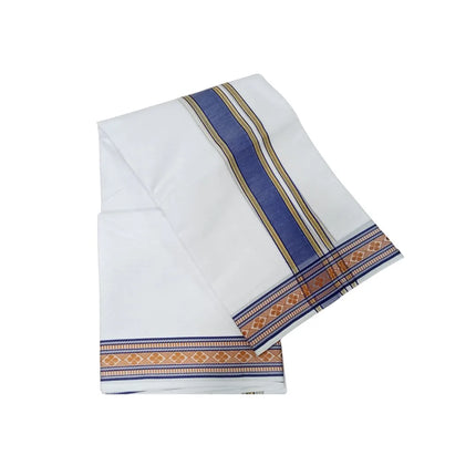 Men Pure Cotton 2 Inch Center Pet Panchakacham Dhoti-9x5