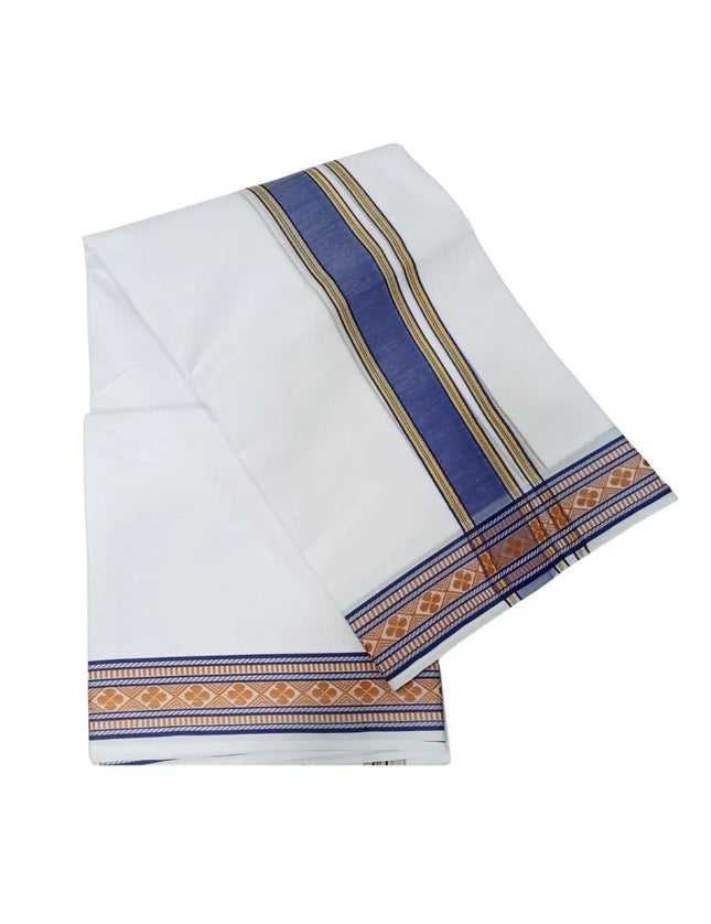 Men Pure Cotton 2 Inch Center Pet Panchakacham Dhoti-9x5