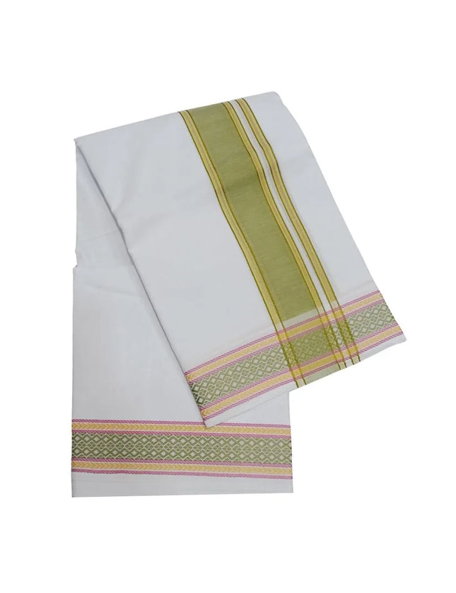 Men Pure Cotton 2 Inch Center Pet Panchakacham Dhoti-9x5