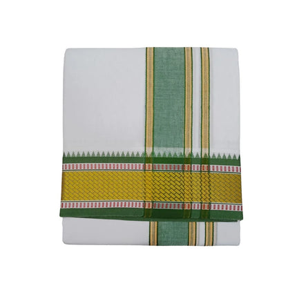 Men Pure Cotton 3 Inch New Pet Panchakacham Dhoti- 10x6
