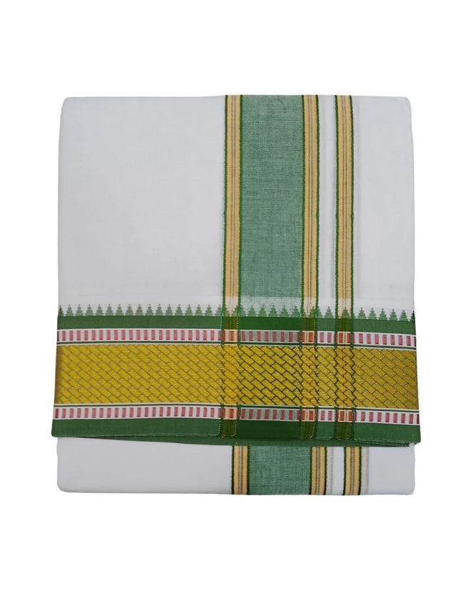 Men Pure Cotton 3 Inch New Pet Panchakacham Dhoti- 10x6