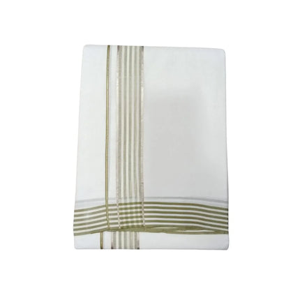 Men Pure Cotton Ajanta Silver Panchakacham Dhoti-9x5