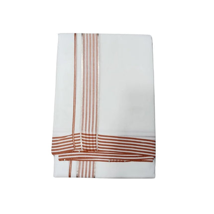 Men Pure Cotton Ajanta Silver Panchakacham Dhoti-9x5
