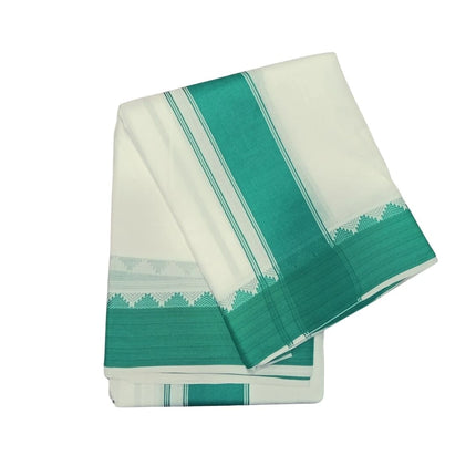 Men Pure Cotton D137 3INCH Plain Panchakacham Dhoti- 10x6