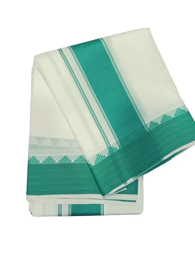Men Pure Cotton D137 3INCH Plain Panchakacham Dhoti- 10x6