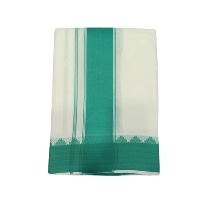 Men Pure Cotton D137 3INCH Plain Panchakacham Dhoti- 10x6