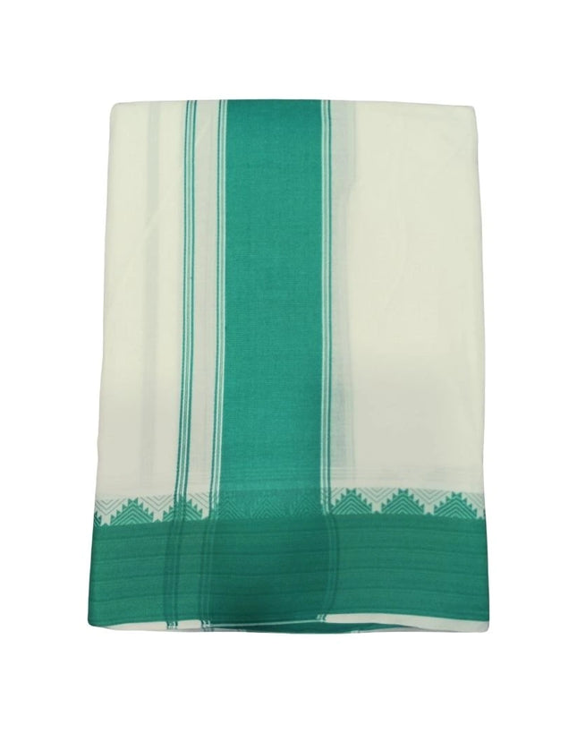 Men Pure Cotton D137 3INCH Plain Panchakacham Dhoti- 10x6