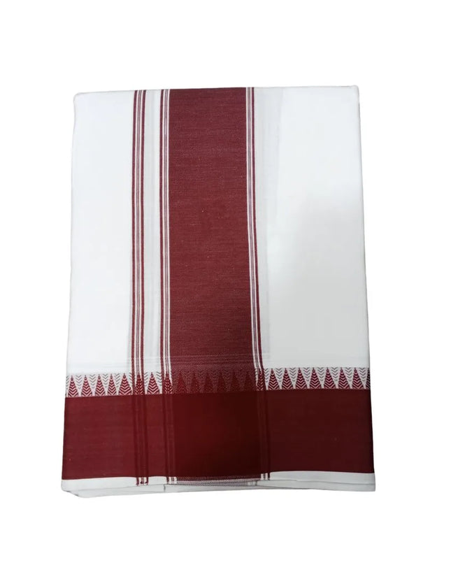 Men Pure Cotton D137 3 Inch Panchakacham Dhoti-9x5