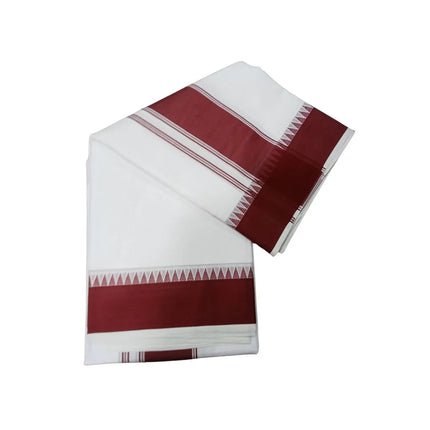 Men Pure Cotton D137 3 Inch Panchakacham Dhoti-9x5