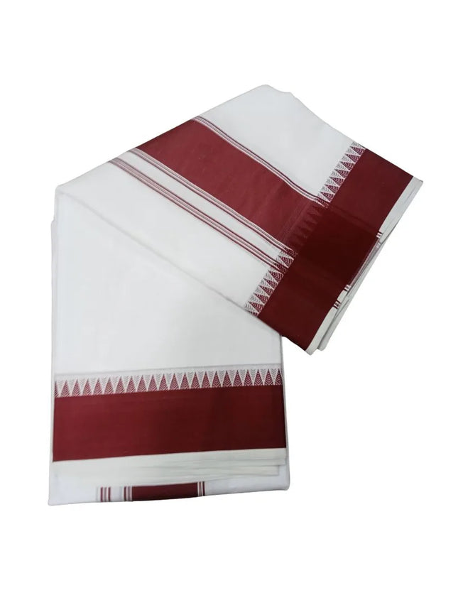 Men Pure Cotton D137 3 Inch Panchakacham Dhoti-9x5