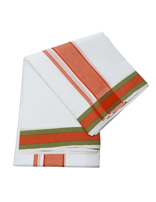 Men Pure Cotton D65 Fancy Seer Panchakacham Dhoti- 10x6