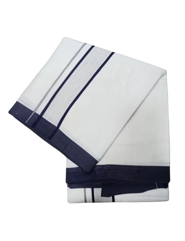 Men Pure Cotton Jari Mundi Panchakacham Dhoti-9x5