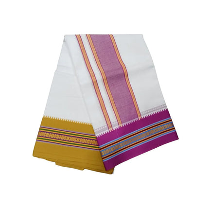 Men Pure Cotton Nagpuri Panchakacham Dhoti -9x5