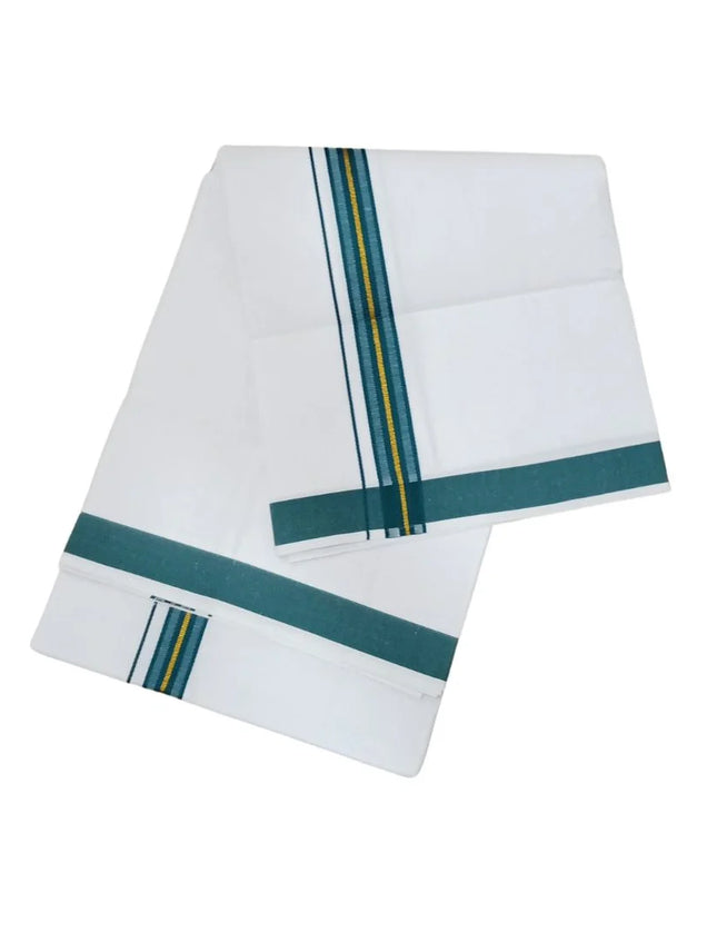 Mencotton 1 inch Thillana Jari border single dhoti, premium cotton dhoti, traditional Jari border dhoti, elegant Mencotton dhoti.