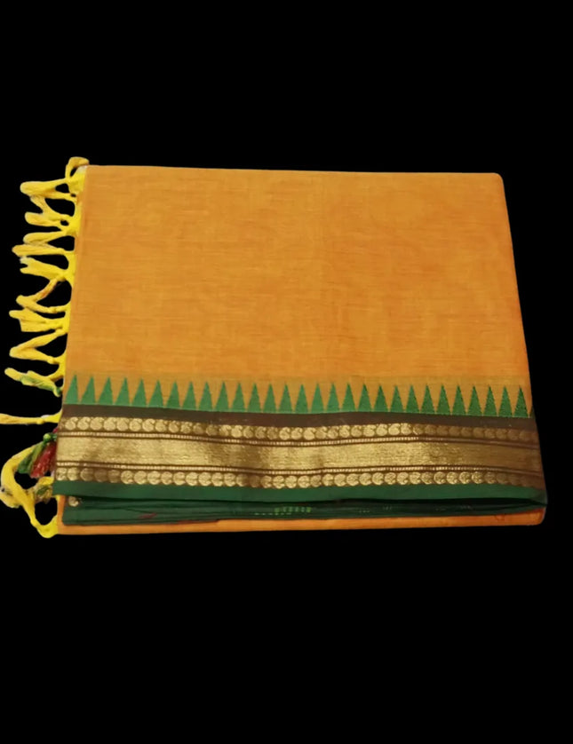 Negamum Fancy Border Cotton 6 yards Sarees