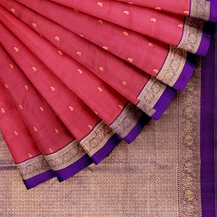 Pure Kanchipuram Silk 9 Yards Madisar Saree - Elegant Small Border & Rich Pallu