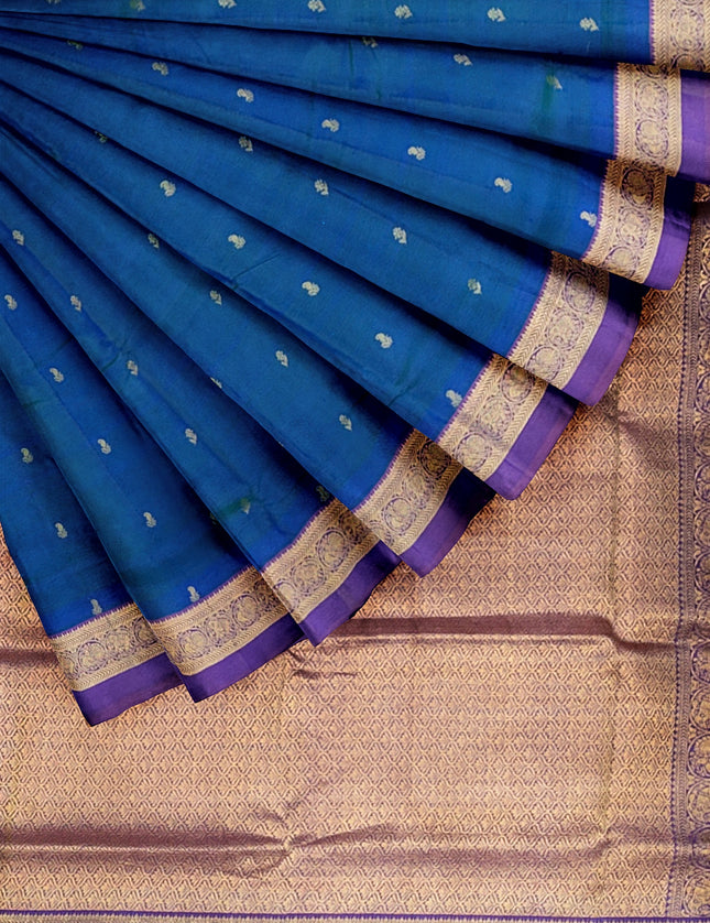 Pure Kanchipuram Silk 9 Yards Madisar Saree - Elegant Small Border & Rich Pallu