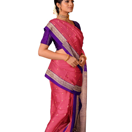 Pure Kanchipuram Silk 9 Yards Madisar Saree - Elegant Small Border & Rich Pallu