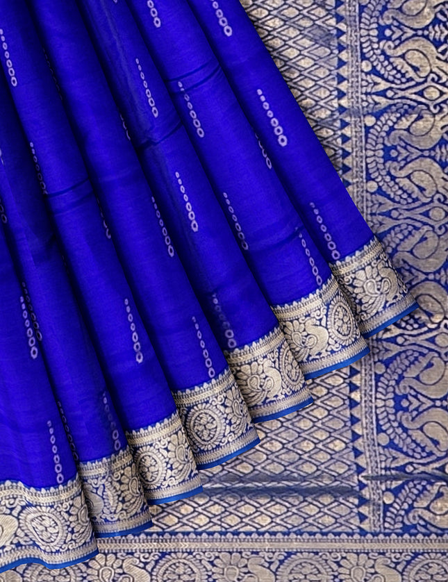 Pure Kanchipuram Silk 9 Yards Madisar Saree - Elegant Small Border & Rich Pallu