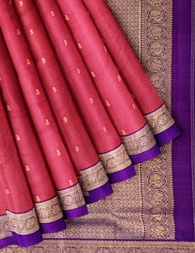 Pure Kanchipuram Silk 9 Yards Madisar Saree - Elegant Small Border & Rich Pallu