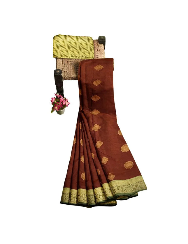 Pure Kanchipuram Silk 9 Yards Madisar Saree - Elegant Small Border & Rich Pallu