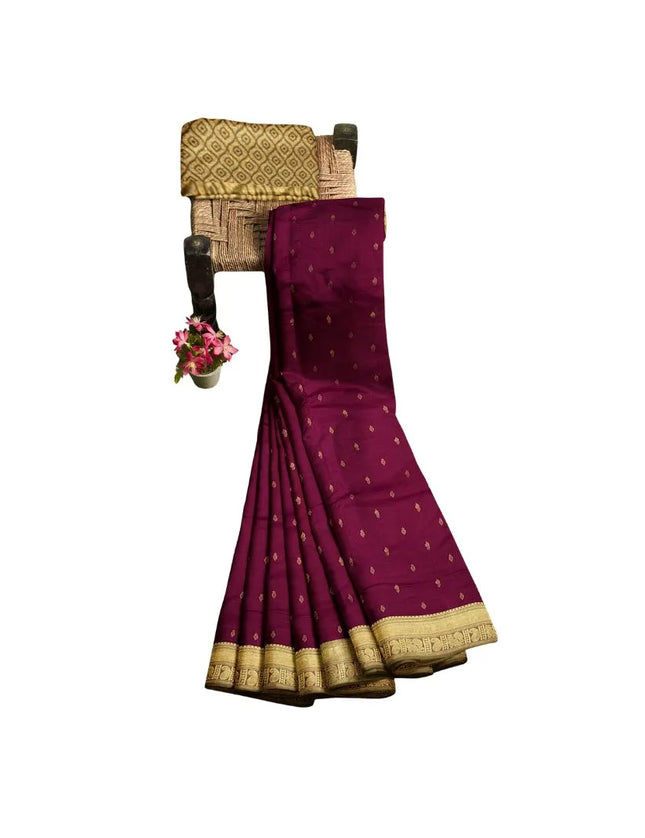 Pure Kanchipuram Silk 9 Yards Madisar Saree - Elegant Small Border & Rich Pallu