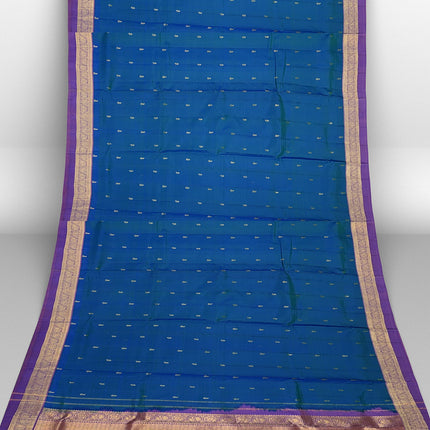 Pure Kanchipuram Silk 9 Yards Madisar Saree - Elegant Small Border & Rich Pallu