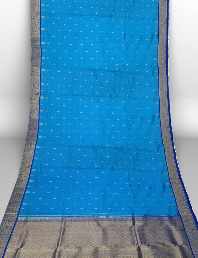 Pure Kanchipuram Silk 9 Yards Madisar Saree - Elegant Small Border & Rich Pallu