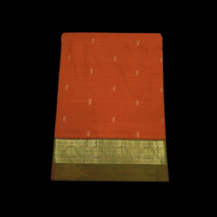 Pure Kanchipuram Silk 9 Yards Madisar Saree - Elegant Small Border & Rich Pallu