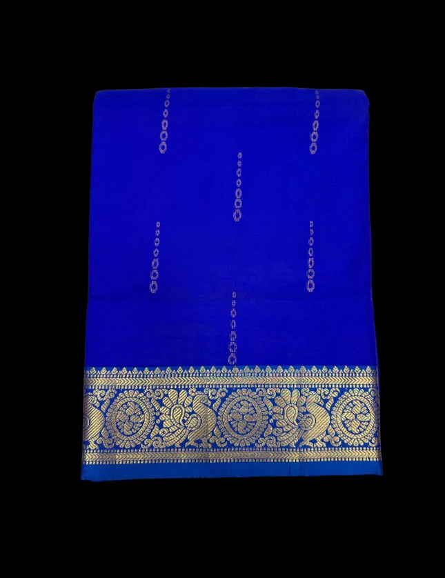 Pure Kanchipuram Silk 9 Yards Madisar Saree - Elegant Small Border & Rich Pallu