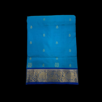 Pure Kanchipuram Silk 9 Yards Madisar Saree - Elegant Small Border & Rich Pallu