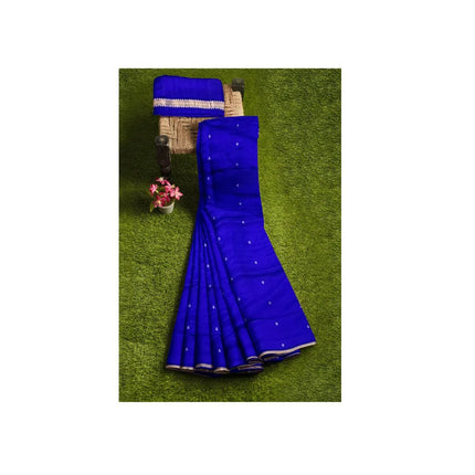 Pure Kanchipuram Silk 9 Yards Madisar Saree - Pottu Butta Design with Small Border