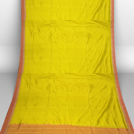Pure Kanchipuram Silk 9 Yards Madisar Saree - Pottu Butta Design with Small Border