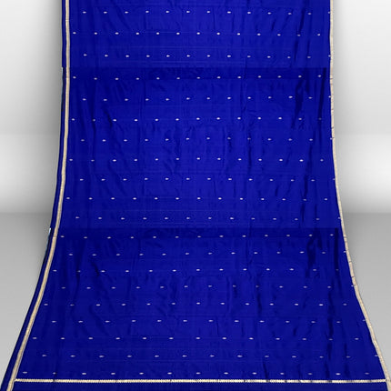 Pure Kanchipuram Silk 9 Yards Madisar Saree - Pottu Butta Design with Small Border