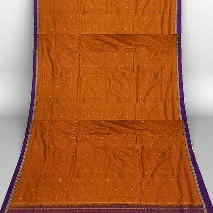 Pure Kanchipuram Silk 9 Yards Madisar Saree - Pottu Butta Design with Small Border