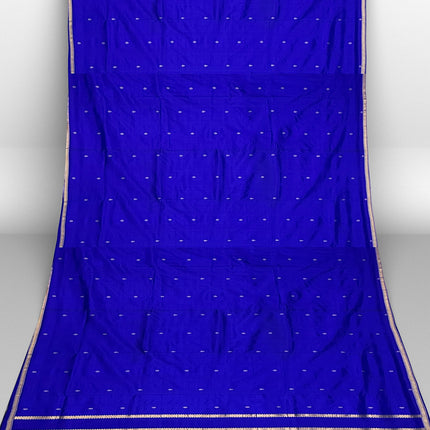 Pure Kanchipuram Silk 9 Yards Madisar Saree - Pottu Butta Design with Small Border