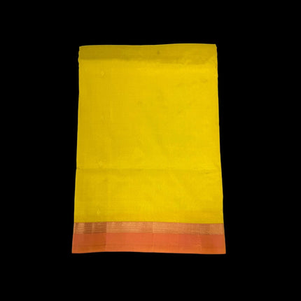 Pure Kanchipuram Silk 9 Yards Madisar Saree - Pottu Butta Design with Small Border
