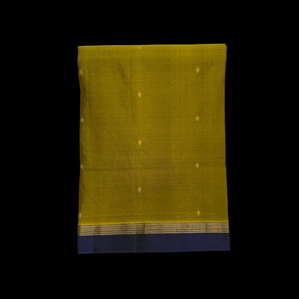 Pure Kanchipuram Silk 9 Yards Madisar Saree - Pottu Butta Design with Small Border