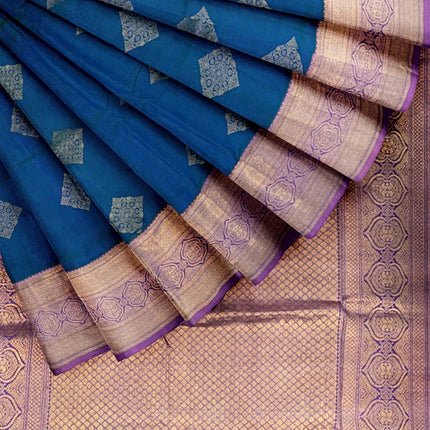 Pure Kanchipuram Silk 9 Yards Madisar Saree - Traditional Big Border & Rich Pallu