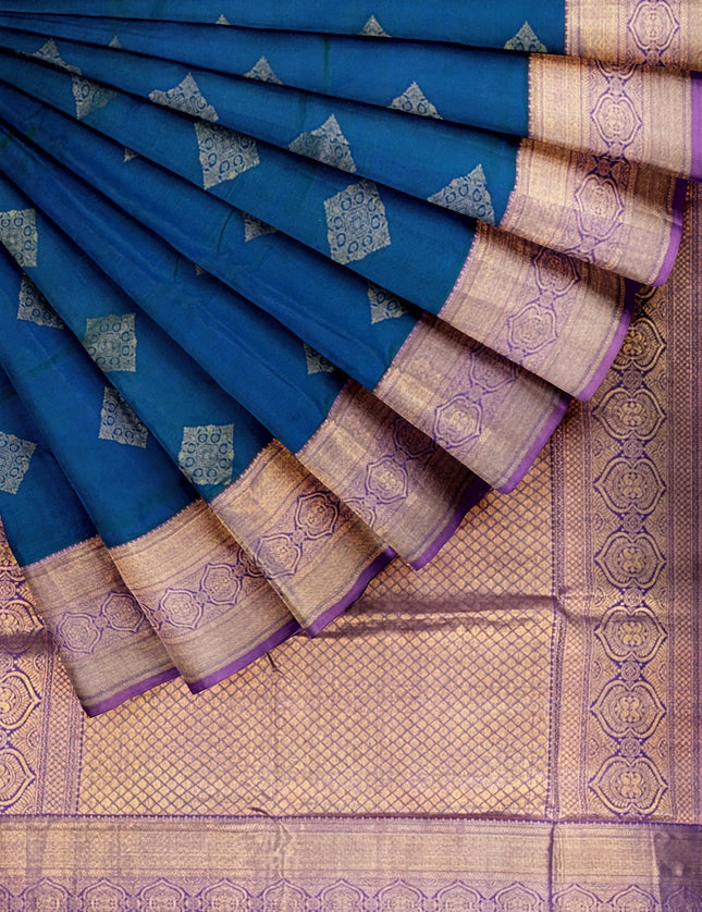 Pure Kanchipuram Silk 9 Yards Madisar Saree - Traditional Big Border & Rich Pallu