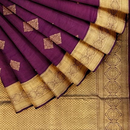 Pure Kanchipuram Silk 9 Yards Madisar Saree - Traditional Big Border & Rich Pallu