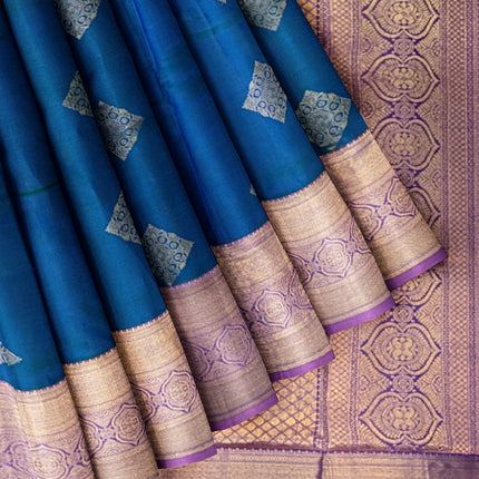 Pure Kanchipuram Silk 9 Yards Madisar Saree - Traditional Big Border & Rich Pallu