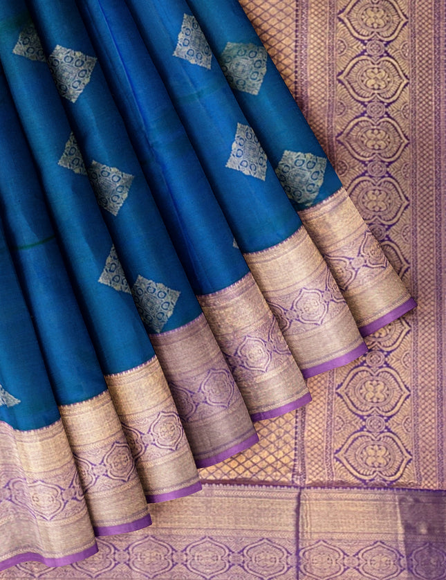 Pure Kanchipuram Silk 9 Yards Madisar Saree - Traditional Big Border & Rich Pallu