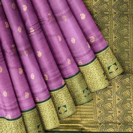 Pure Kanchipuram Silk 9 Yards Madisar Saree - Traditional Big Border & Rich Pallu