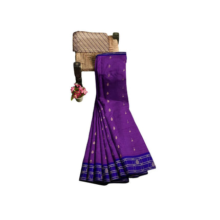 Pure Kanchipuram Silk 9 Yards Madisar Saree - Traditional Big Border & Rich Pallu