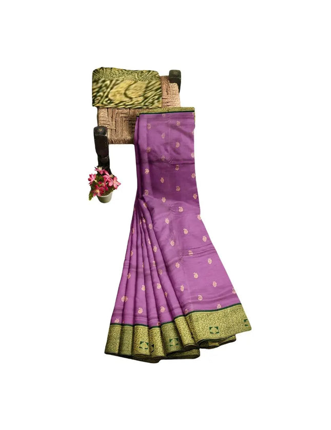 Pure Kanchipuram Silk 9 Yards Madisar Saree - Traditional Big Border & Rich Pallu