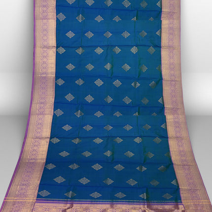 Pure Kanchipuram Silk 9 Yards Madisar Saree - Traditional Big Border & Rich Pallu